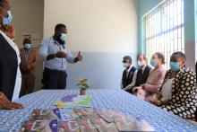 The delegation being briefed at the Kuisebmund Health Centre in Walvisbay 