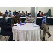 Left to right- Dr Kingsley Odiadara, Dr Bitrus Oghoghovie, Dr Bolanle Alonge representing the Minister and Deputy Country Representative of the WHO, Dr Alexander Chimbaru