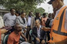 Mr. Ted Chaiban visiting a health facility in Dar es Salaam