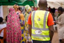 A health officer_mobilizer during the outreach.