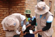 Ministry of Health and Child Care conducting a pre-intervention parasitological survey on the selected 800 households in Chiredzi through testing children within the age range of 6 months to 13 years for malaria parasites as part of the @WHOAFRO II Project