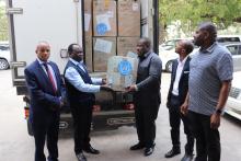 WR a.i. handing over the oxygen concentrators to the Deputy Minister of Health, witnessed by WHO and Ministry of Health officialsGender and Children of Zanzibar