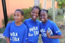 Family members and friends joined the walk