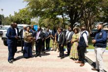 Hon. Minister of Health and delegation received at WHO sub-office premises for the hand-over event