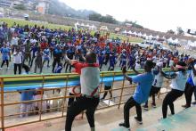 Physical activity sessions were organized in public spaces during the week