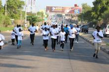 The Minister of Health, the Minister of Gender, Child, and Social Welfare, WHO Representative and UN Heads of Agencies were also on the frontlines walking for health