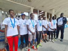 Female and male winners of Walk the Talk event 