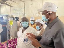 Visite des patients tuberculeux avec Dr Kalilou Souley a l'occasion de la journée sur la Tuberculose