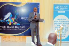 UN Resident Coordinator, Mr George Wachira speaking during the event