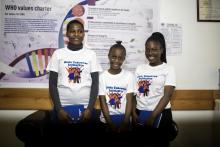 Tanatswa Chiura (12 years old), Mellissah Jamare (16 years old), and Shirley Baloyi (18 years old), 