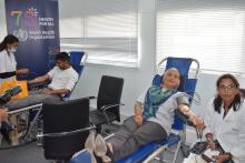 Blood drive at WHO Mauritius to mark WHO 75th Anniversary - 16 June 2023