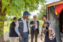 Ambassador of Japan, H.E. Hisao Nishimaki, WHO Representative, Dr. Charles Sagoe-Moses and Deputy Minister of Health and Social Services, Dr Esther Muinjangue