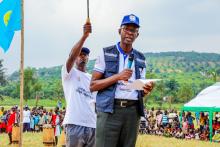 Lors de l'allocution du délégué du Représentant de l'OMS au Burundi.