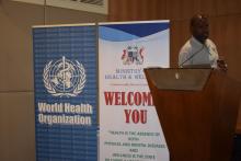 Expert from the WHO Region Office for Africa facilitating the validation of the National Action Plan for Health Security (April 2023) in Mauritius