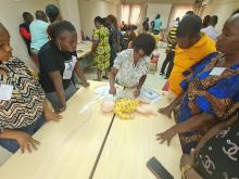 Participants practical sessions in emergency care 