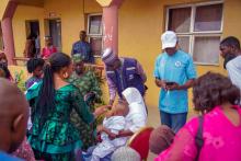 A vaccination outreach at a church at Bosco GA, Niger state