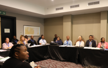 A snapshot of participants working in groups with the aim of creating a joint Road Map addressing sector-specific gaps and establishing a One Health Framework Joint Plan of Action for South Africa.