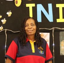 Mrs. Diergaardt of the School Principal of the Gobabis Primary School