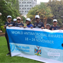 A team of health professional participated in the march to mark the World Antimicrobial Resistance Awareness Week in Windhoek 