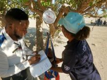 Health Care Providers  at one of the health outreach points in Opuwo Health District 