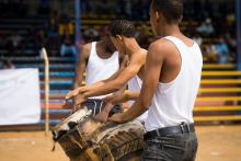 Cultural troupe performing during the commemoration of the World Health Day 