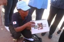 A community health workers at one of the health outreach points in the Opuwo Health District 