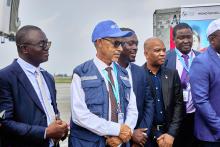 Réception des vaccins sur le tarmac de l’aéroport international Félix Houphouët-Boigny d’Abidjan