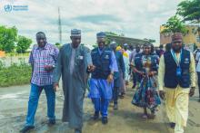  WR and the WHO delegates and the Commissioner of health at the Shehu's palace