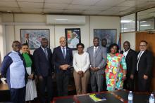 The WHO team meeting Dr. Jane Ruth Aceng Ocero, the Health minister of the Republic of Uganda