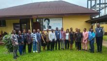 National laboratory technicians with WHO staff during the training