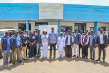 Photo de famille avec le personnel du CHR de Yamoussoukro