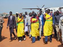 H.E. Hussein Abdelbagi Akol; Vice President of the Republic of South Sudan for Service Cluster and accompanying delegation arrived in Rubkona County in Unity State this week to observe the ongoing efforts to address the cholera outbreak and launch the vaccination campaign. 