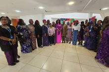 Dr Mulombo and some female staff during the celebration of IWD in Abuja