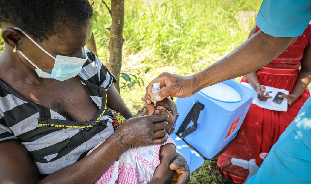 Dulis (6 months old) got her vaccine and she is now protected against Polio. 