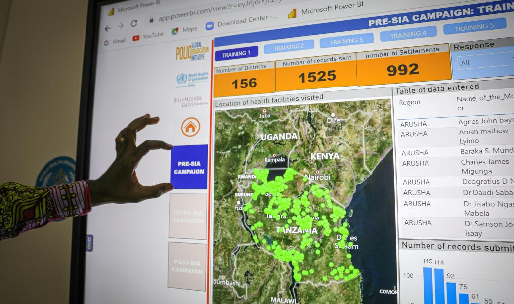 Déploiement des outils de données dans la lutte contre la poliomyélite en République-Unie de Tanzanie