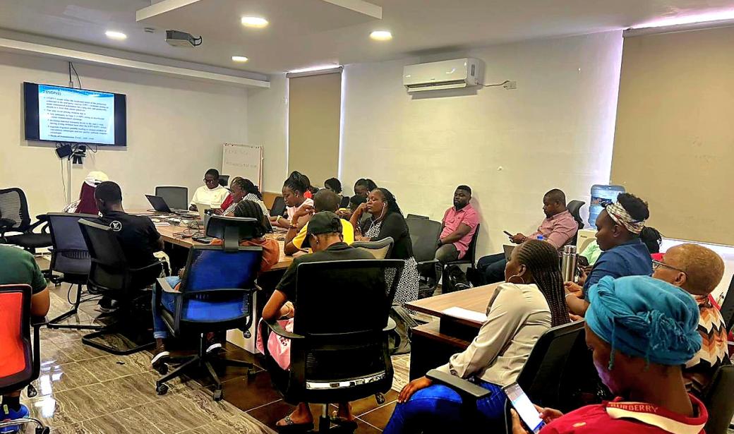 Technical experts from Ministry of Health, WHO, UNICEF, US CDC, BMGF and other partners in a coordination meeting discussing the progress of the polio vaccination campaign at the National Emergency Operations Center (EOC).