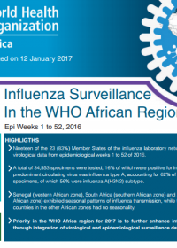 Influenza Surveillance In the WHO African Region - Epi Weeks 1 to 52, 2016