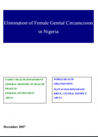 Elimination of Female Genital Circumcision in Nigeria