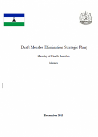 DRAFT-Lesotho Measles Elimination strategic plan WHO Lesotho