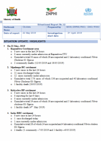 Zambia Cholera Situation Report - 22 May 2019