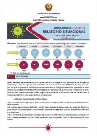 COVID-19: Relatório Situacional 13 Semana de 08-14 de Junho de 2020