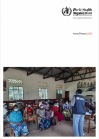 Cover page of the 2020 Annual report for WHO in Uganda