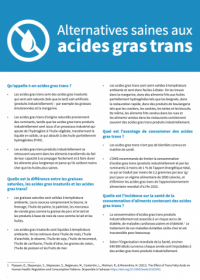 Alternatives saines aux acides gras trans