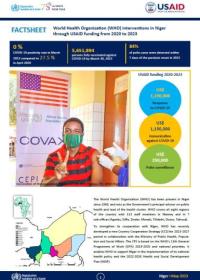 Facsheet : World Health Organization (WHO) interventions in Niger through USAID funding from 2020 to 2023