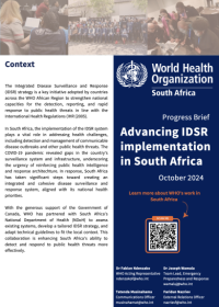 WHO South Africa IDSR Progress Brief