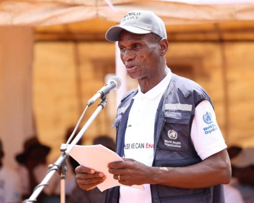 Mr Ishmael Nyasulu at the World TB and Leprosy Day in Mulanje this year